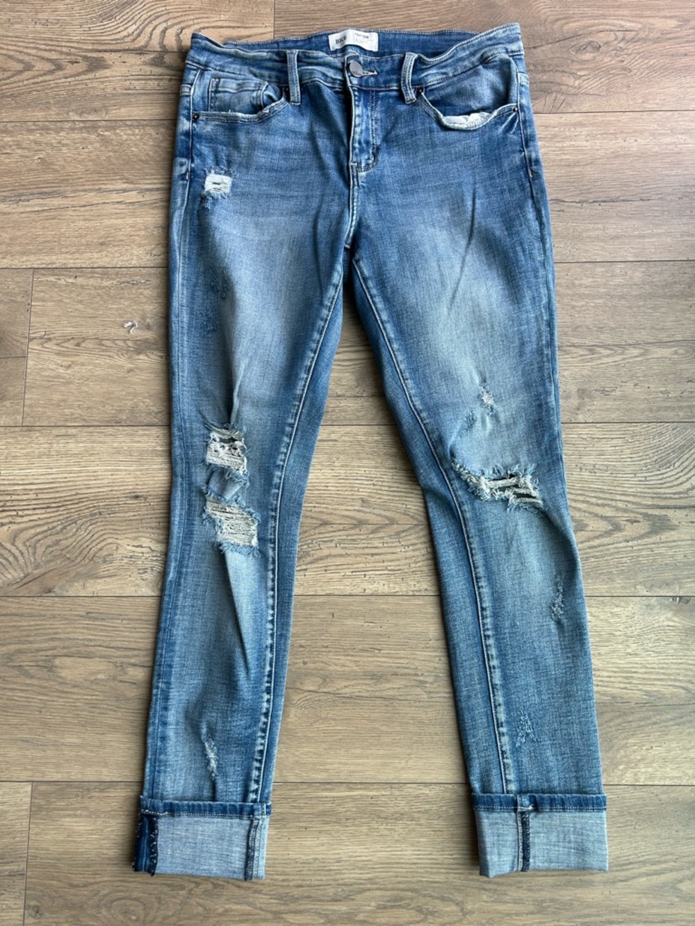 BKE Payton Classic Skinny Distressed Women's Blue Jeans
